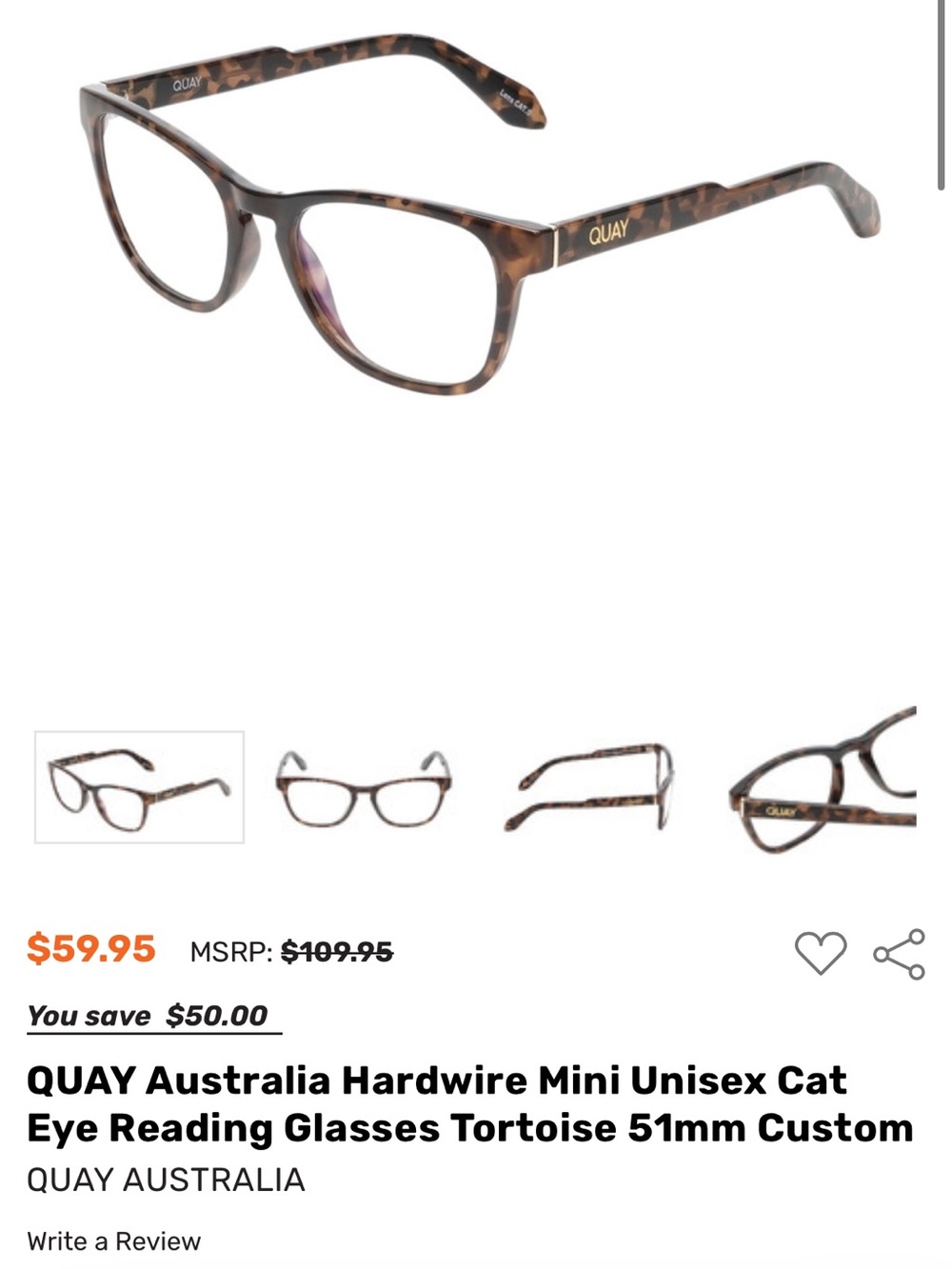 quay tortoiseshell hardwire mini blue light glasses - Picture 11 of 12